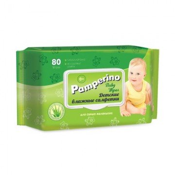 Салфетки влажные PAMPERINO ДЕТСКИЕ 80шт в упаковке с клапаном Салфетки влажные PAMPERINO ДЕТСКИЕ 80шт в упаковке с клапаном