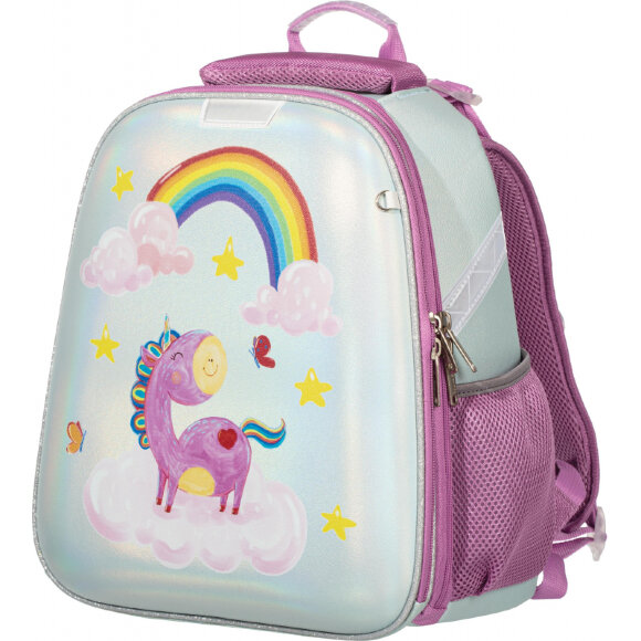Ранец №1School Basic Волшебный Единорог, 2 отд., эргоном. спинка     