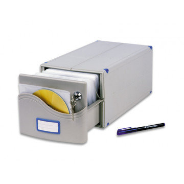 Бокс для CD/DVD дисков РО для 200 CD MB-200SL 185х150х375мм с замком + марк