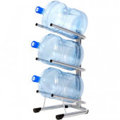 Метал.Мебель KD_Бридж-3 стеллаж для воды бутилир. на 3 тары,цв.серый