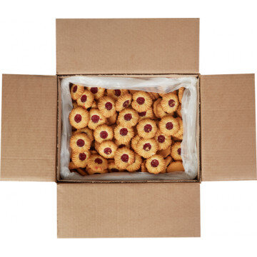 Печенье сдобное Курабье с вишневым джемом 4кг ЯП815