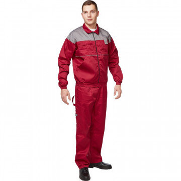Спец.одежда летняя Костюм муж. Универсал кур/пк бордо/сер. 56-58/170