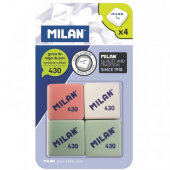 Ластик каучук Milan 430, 4 штуки в блистере (BMM9215)