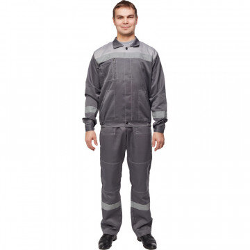 Спец.одежда летняя Костюм муж. л22-КПК т.сер./св.сер (р.48-50) 158-164