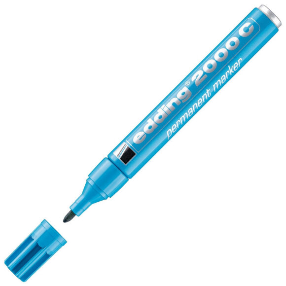 Маркер перманентный EDDING 2000C/10 голубой 1,5-3мм металл.корп