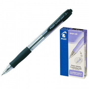 Ручка шариковая PILOT BPGP-10R-F авт.резин.манжет.черная 0,32мм Япония