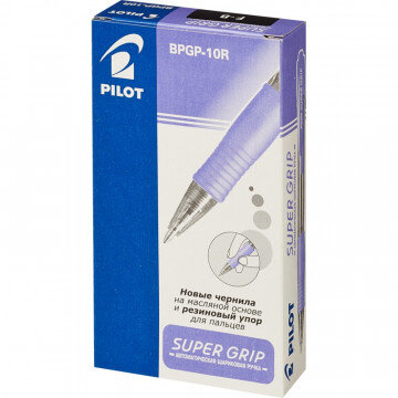 Ручка шариковая PILOT BPGP-10R-F авт.резин.манжет.черная 0,32мм Япония