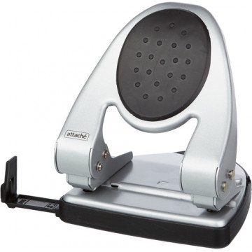 Дырокол ATTACHE 6730 до 30л., металл.,с лин.,с рез.вставкой,серебр.