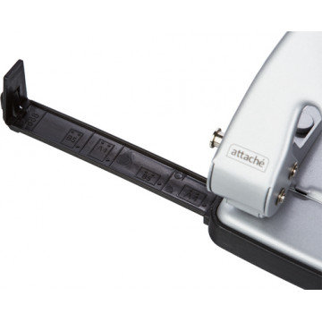 Дырокол ATTACHE 6730 до 30л., металл.,с лин.,с рез.вставкой,серебр.