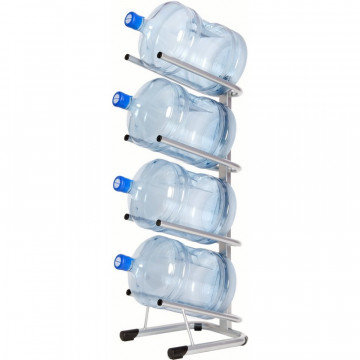 Метал.Мебель KD_Бридж-4 стеллаж для воды бутилир. на 4 тары, цв. серый