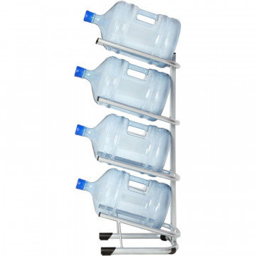 Метал.Мебель KD_Бридж-4 стеллаж для воды бутилир. на 4 тары, цв. серый