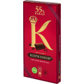 Шоколад Коркунов горький шоколад 55%, 90 г