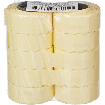 Этикет-лента Эконом 22х12 белая волна 1000шт/рул 10рул/уп Этикет-лента Эконом 22х12 белая волна 1000шт/рул 10рул/уп