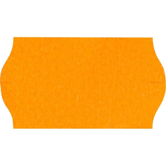 Этикет-лента Эконом 22х12 оранж волна 1000шт/рул 10рул/уп