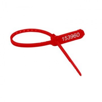 Пломба пластиковая номерная, 200 мм, красная, 500шт./уп. Пломба пластиковая номерная, 200 мм, красная, 500шт./уп.