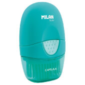 Ластик каучуковый Milan Capsule в пластиковом чехле с щёткой, цв в асс