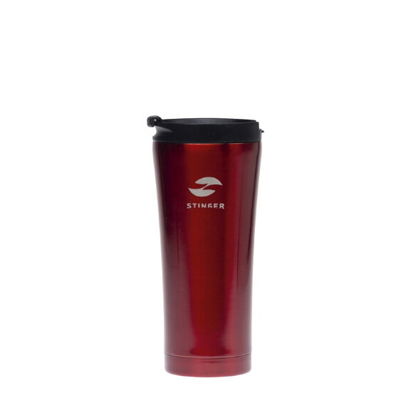 Термокружка Stinger 0,45л сталь/пластик, красный глянцевый HY-VF143 Red
