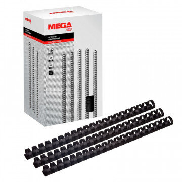 Пружины для переплета пластиковые Promega office 19мм черные 100шт/уп.