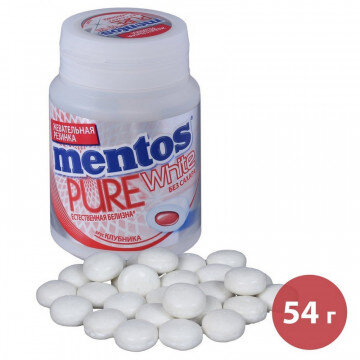 Жевательная резинка Mentos Pure Fresh Клубника, 54г Жевательная резинка Mentos Pure Fresh Клубника, 54г