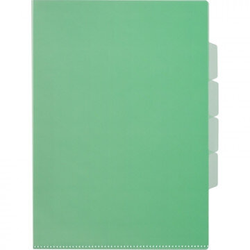 Папка уголок, 3 отделения, 150 мкм,  ассорти10шт/уп