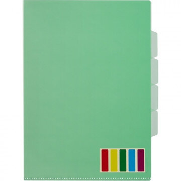 Папка уголок, 3 отделения, 150 мкм,  ассорти10шт/уп