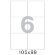 Этикетки самоклеящиеся Office Label  105х99 мм/6 шт.на лис. А4  50 листов