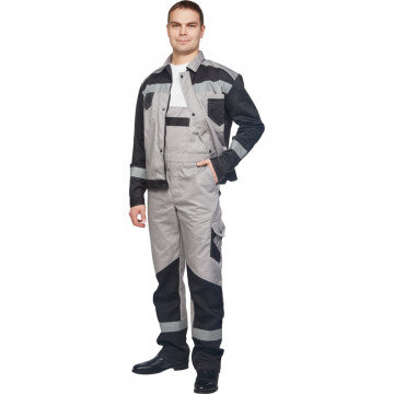 Спец.одежда летняя Костюм мужской л21-КПК серый/черн. (р.48-50) 182-188 Спец.одежда летняя Костюм мужской л21-КПК серый/черн. (р.48-50) 182-188