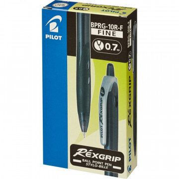 Ручка шариковая PILOT BPRG-10R-F REX GRIP авт.рез.манжет.черная 0,32мм