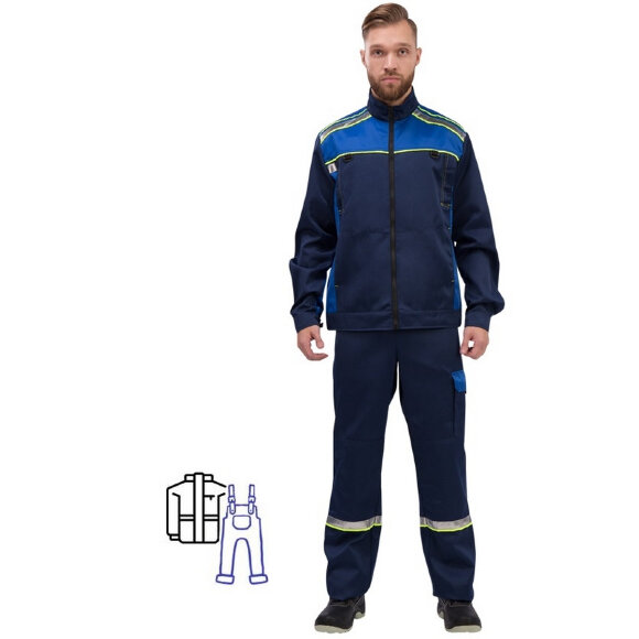 Спец.одежда летняя Костюм муж. л26-КПК син/вас (р.44-46) 170-176