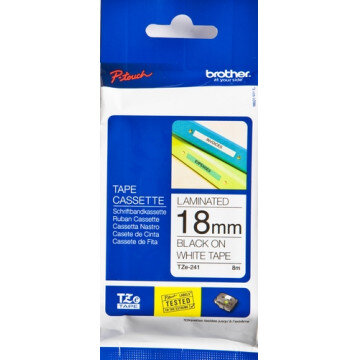 Картридж к этикет-принтеру Brother TZe-241 18ммх8м чер/бел лам. для P-Touch
