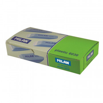 Ластик пластиковый Milan 6030 скошенной формы, цвета в ассорт