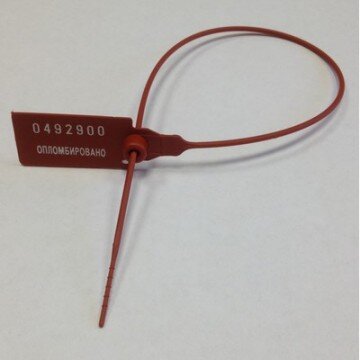 Пломба пластиковая номерная, одноразовая, 330мм,красные,500шт/уп Пломба пластиковая номерная, одноразовая, 330мм,красные,500шт/уп