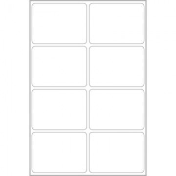 Этикетки самоклеящиеся 62025Living, всепогодные, белые, 47,5 х 35 мм,
