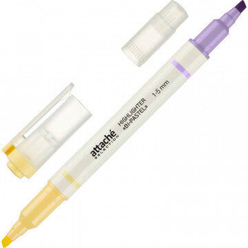 Маркер выделитель текста Attache Selection Bi-Pastel 1-5 мм 6 цв., 5 шт.