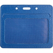 Бейдж Promega office горизонт. 90х54, синий металлик, PU, Т-814Н