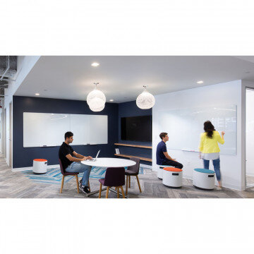 Доска стеклянная магнитная, 90х120,Attache, белый