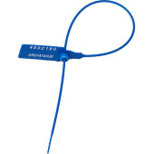 Пломба пластиковая номерная, одноразовая, 330мм,синие,500шт/уп