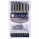 Набор капиллярных ручек Sakura Pigma Micron 6 + brush, POXSDK7B