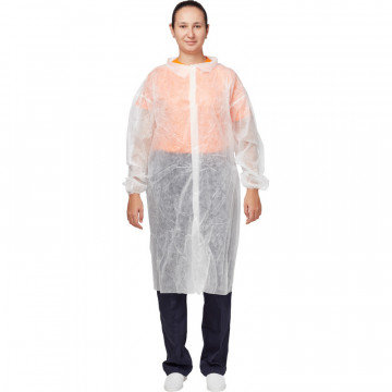 Халат одноразовый процедурный на кнопках XL (10 шт./уп.)