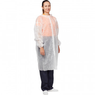 Халат одноразовый процедурный на кнопках XL (10 шт./уп.)