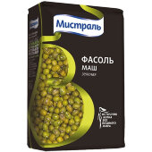 Крупа Фасоль МИСТРАЛЬ зеленая Маш, 450г