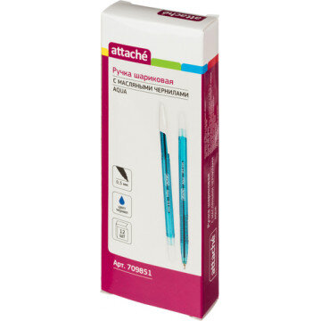 Ручка шариковая Attache Aqua, маслян, синий стерж Ручка шариковая Attache Aqua, маслян, синий стерж