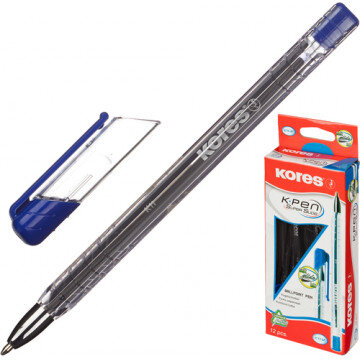 Ручка шариковая KORES К11 неавт M(1мм) треуг.корп., масляная, синяя Ручка шариковая KORES К11 неавт M(1мм) треуг.корп., масляная, синяя