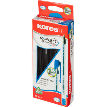 Ручка шариковая KORES К11 неавт M(1мм) треуг.корп., масляная, синяя Ручка шариковая KORES К11 неавт M(1мм) треуг.корп., масляная, синяя