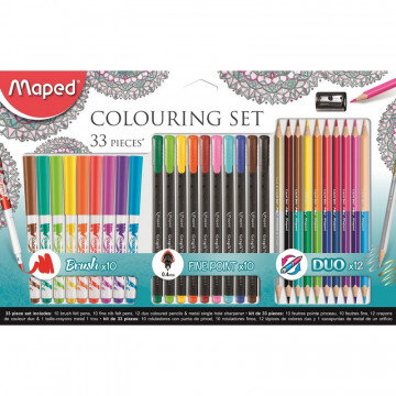 Набор Maped 12каранд.цв.двустор.,10фломаст.-кистей,10линеров,точил.897417 Набор Maped 12каранд.цв.двустор.,10фломаст.-кистей,10линеров,точил.897417