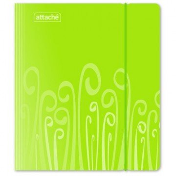 Бизнес-тетрадь А5,120 л,пласт обл,на рез,с разд, ATTACHE FANTASY,салат