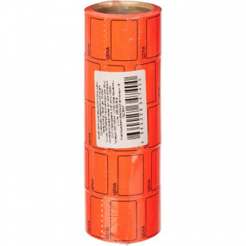 Ценники самоклеящиеся Цена 35x25мм, красная 250шт/рул, 5 рул/уп