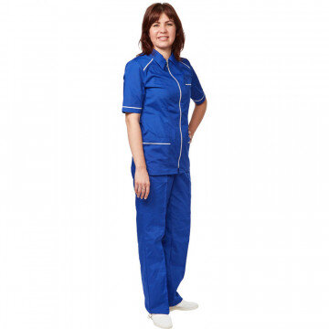 Костюм для горничных и уборщиц женский у13-КБР василек (р.60-62)р.158-164