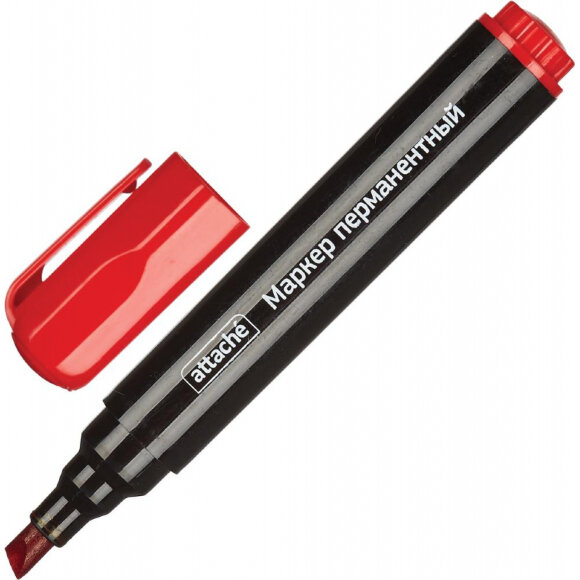 Набор перманентных маркеров ATTACHE 1,5-3мм. набор 4цв скошенный наконечник