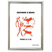 Рамка пластиковая 591 21x30 (A4) серебро